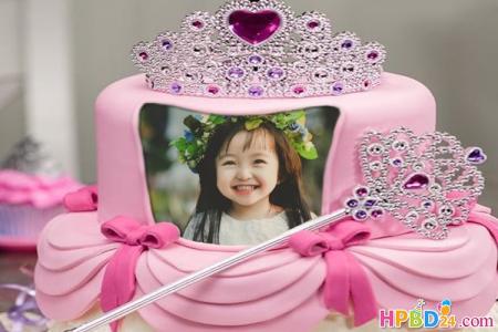 Princess Birthday Cake With Name And Photo Edit