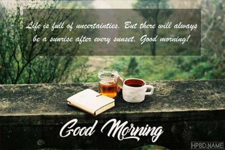 Everyday Good Morning Cards With Tea Cup