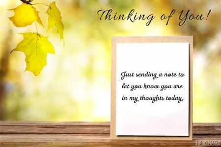 Customize Thinking of You Greeting Card for Friends