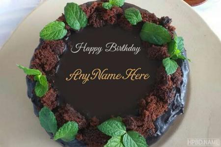 Yummy Dark Chocolate Birthday Cake With Name Online