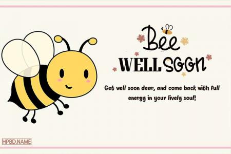 Bee Well Soon Greeting Card Online Free