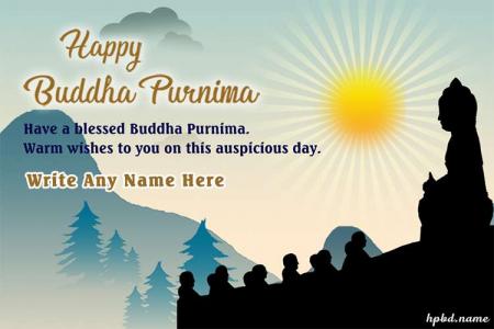Happy Buddha Purnima Images With Name Edit