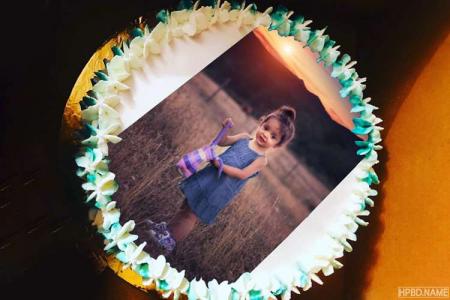 Print Photo On Lovely Buttery Cream Birthday Cake